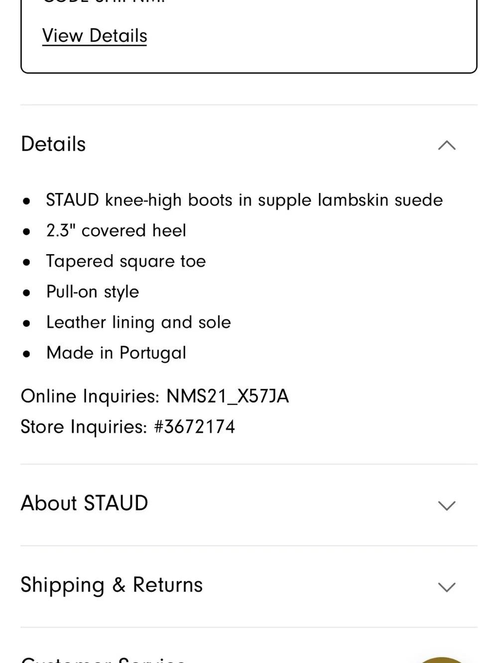 STAUD Knee High Boots (38)